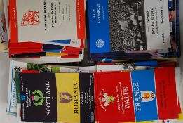 A collection of vintage Rugby and Football programmes to include International and terrestrial