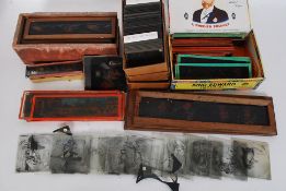 A good collection of assorted vintage Magic Lantern slides,