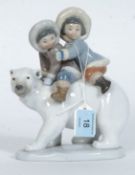A Lladro figurine ' Eskimo Riders ' Bearing impressed model  No 5353 with blue stamp to base.
