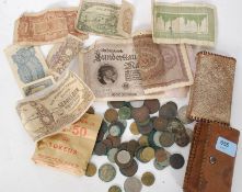 A quantity of vintage continental bank notes,