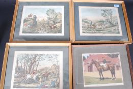 A collection of assorted vintage horse racing (mostly comical) related prints and pictures.
