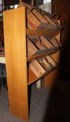 A 20th century lightwood beechwood library bookcase.