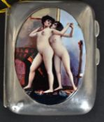 A hallmarked silver cigarette case,