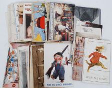 A good collection of assorted Edwardian comic postcards - mostly by Donald McGill,