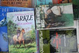 A box of assorted horse riding / equestrian related books to include Arkle,