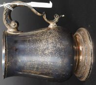 A hallmarked silver tankard goblet of tapered form,
