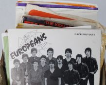 A collection of assorted records and singles to include Jimi Hendrix, AC DC,