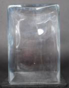 A retro styled chunky glass display case