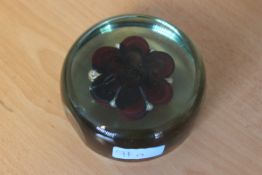 An excellent large Mdina studio art glass retro paperweight.