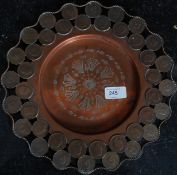 A decorative early 20th century folk art style tray,