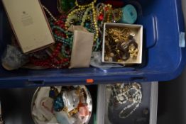 An extensive collection of costume jewellery to include Christian Dior, pearls.