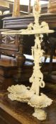 A Victorian Coalbrookdale cast iron stick stand bearing Victorian date lozenge and Rd No 63086 /