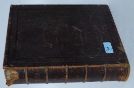 An antique 19th century bible printed by Cowan & Company having handwritted notation ' The Children
