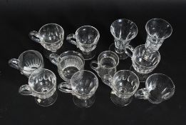 A collection of cut glass Jelly and Custard glasses dating from the late 19th / early 20th century