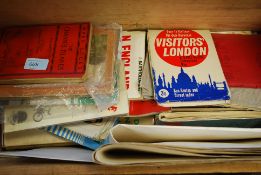 A collection of vintage maps to include canvas backed maps,