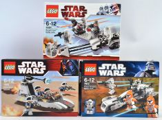 LEGO STAR WARS; A collection of 3x original Star Wars Lego sets, all 100% complete,