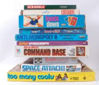 BOARD GAMES; A good collection of 10x assorted vintage board games to include Scrabble,