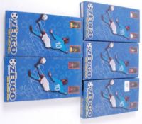 SUBBUTEO; A collection of 5x Zeugo ( Subbuteo style ) boxed teams, set numbers; 116, 112,