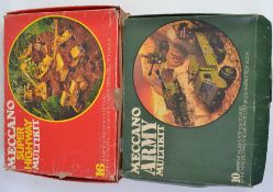 MECCANO; Two vintage Meccano building playsets - Army Multikit and Super Highway Multikit.