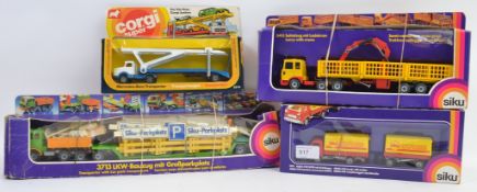 SIKU; A collection of Siku & Corgi boxed diecast model lorries - to include Siku 3713,