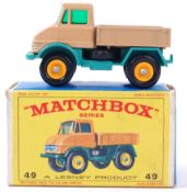 MATCHBOX LESNEY; An original vintage diecast model Matchbox Series Lesney No.49 Unimog.
