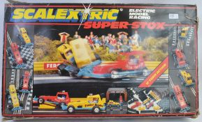 SCALEXTRIC; Original boxed Scalextric Super Stox stock car racing set, within the original box.