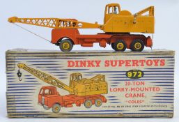 DINKY; An original vintage Dinky Toys 972 20 Ton Lorry Mounted ' Coles ' Crane.