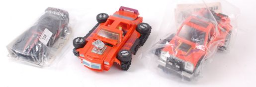 MASK; Three vintage unboxed Kenner MASK playset vehicles - Raven (with instructions),