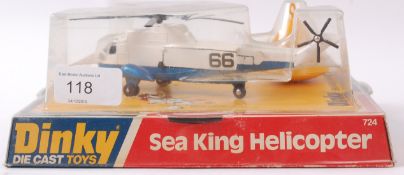 DINKY; An original Dinky 724 boxed diecast helicopter Sea King aircraft.