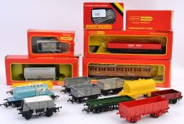 HORNBY; A collection of assorted loose and boxed Hornby / Triang 00 gauge trains, wagons,