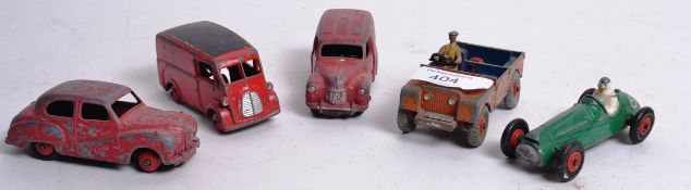 DINKY; A collection of 5x loose original vintage Dinky Toys diecast models - Austin, Royal Mail,