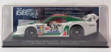 FLY; A Fly GB Track Lancia Beta Montecarlo 1979 Scalextric style slot car within the original box.