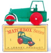 MATCHBOX LESNEY; An original vintage diecast model Matchbox Lesney No. 1 Diesel Road Roller.