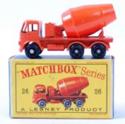 MATCHBOX LESNEY; An original vintage diecast model Matchbox Lesney 26 Foden Cement Lorry.