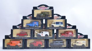 VANGUARDS; A collection of 10x Lledo Vanguards ' Days Gone ' diecast model cars,