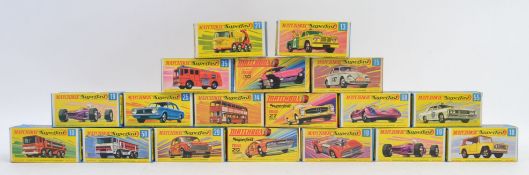 MATCHBOX SUPERFAST; A collection of 18x vintage Matchbox Superfast diecast model cars,