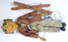 PELHAM PUPPET; An original early 1950's Pelham Puppet ' Mr Turnip ' character.