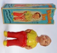 WHISTLING BOY; Interesting vintage ' The Whistling Boy ' plastic toy. Clockwork action.