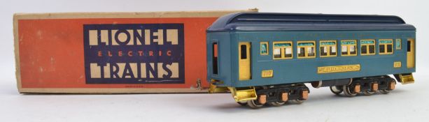 LIONEL TRAINS; An original Lionel Trains 0 gauge tinplate 710 Pullman Carriage.