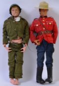 ACTION MAN; Two original Palitoy Action Man dolls / action figures,