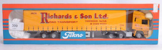 TEKNO 1:50 SCALE; An original rare Tekno 1:50 scale diecast model Jack Richards 08/1978 lorry.
