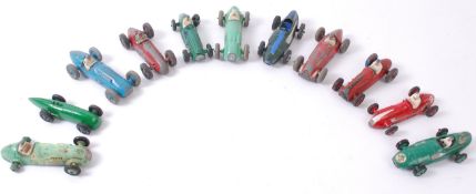 DINKY; A collection of 11x original vintage Dinky Toys diecast model racing cars,