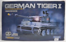 RC TANK; An original Hen Long made Radio Controlled SQS German Tiger I tank.