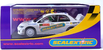 SCALEXTRIC; C2682 Mitsubishi Lancer Evolution 7 WRC slot racing car, within the original box.