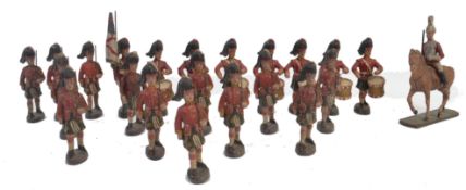 ELASTOLIN; A fabulous collection of 22x original pre war Elastolin large scale Royal Scots Guards.