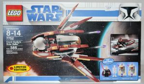 LEGO STAR WARS; An original Lego Star Wars set 7752 ' Count Dooku's Solar Sailer ' Limited Edition.
