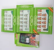 SUBBUTEO; 5x vintage Subbuteo table top football gaming teams, box numbers; 782, 13, 159 & 21.