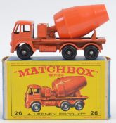 MATCHBOX LESNEY; An original vintage diecast model Matchbox  Lesney No.26 Cement Lorry.