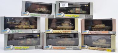 DRAGON ARMOUR TANKS; A collection of 8x 1:72 scale diecast model tanks.