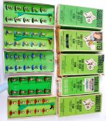 SUBBUTEO; A collection of 5x vintage boxed Subbuteo table soccer teams comprising of: 9, 8,
